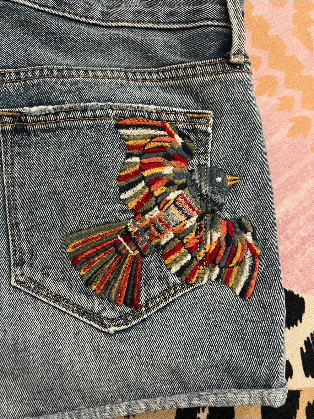 DRIFTWOOD Denim Goldie Jean Embroidered Shorts